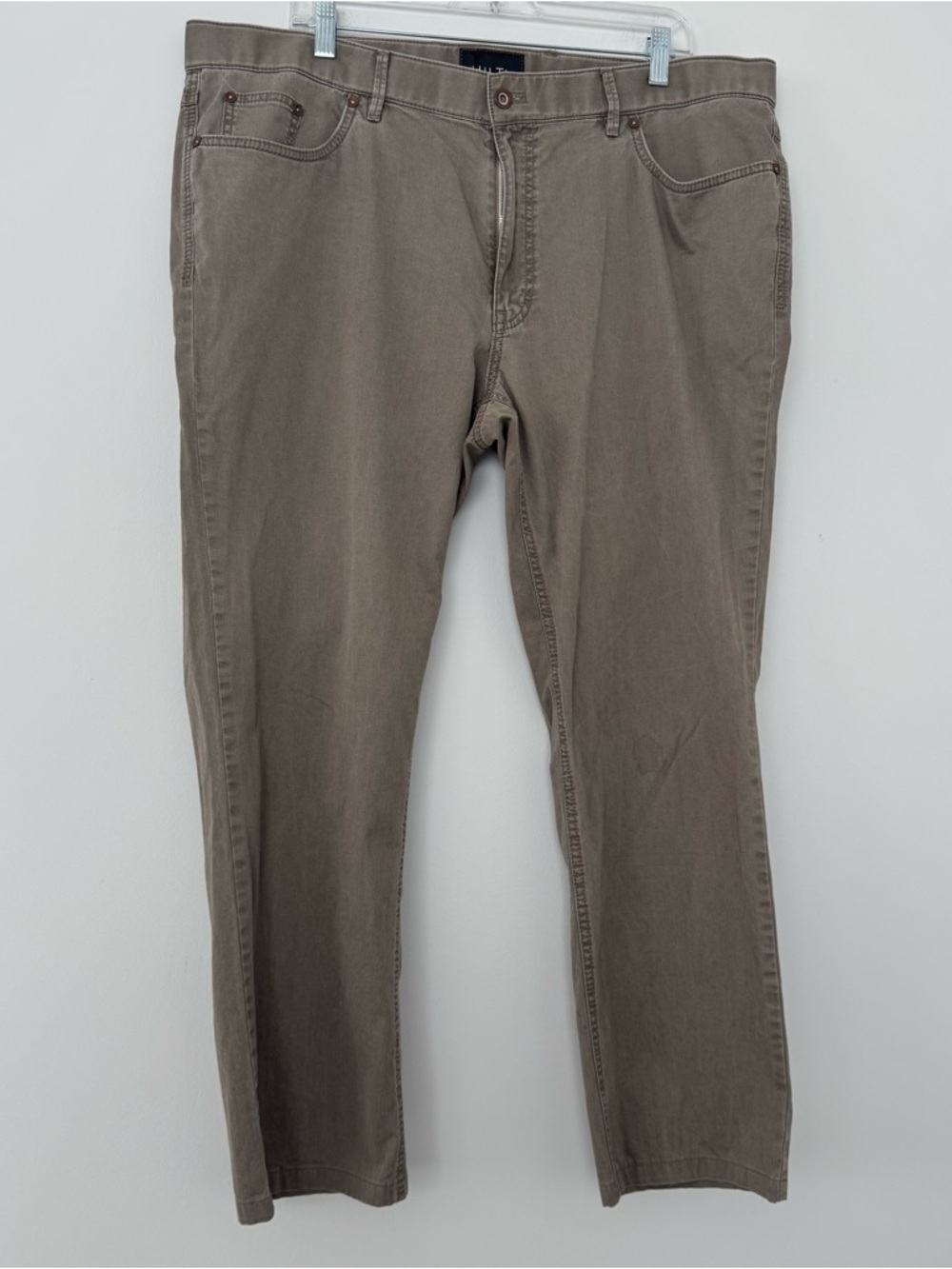 Hiltl Seth Jeans Luxury Twill Cotton Trousers Men's 42/34 (42x29) Taupe Western